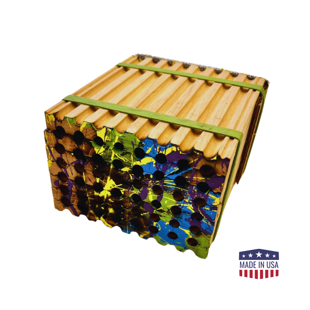 Color-Enhanced Spring Wood Trays for Mason Bees - 8mm