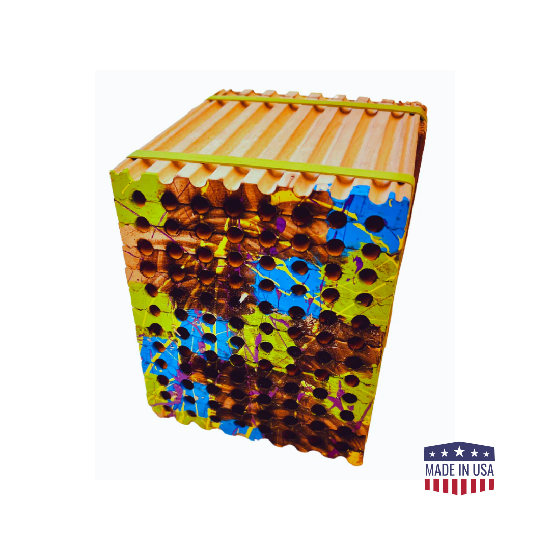Color-Enhanced Spring Wood Trays for Mason Bees - 8mm