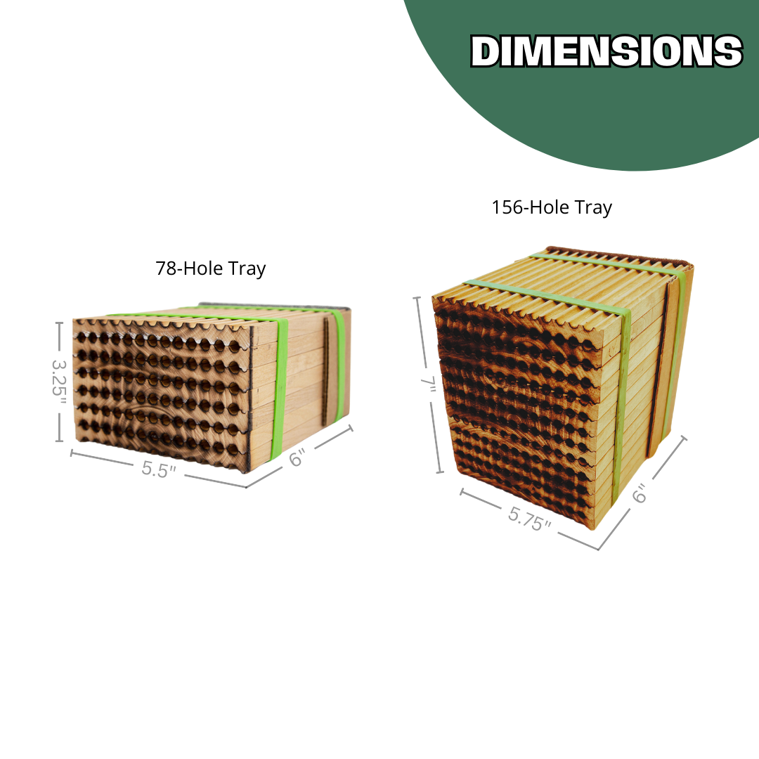 Color-Enhanced Wood Trays for Summer Leaf Bees - 6mm