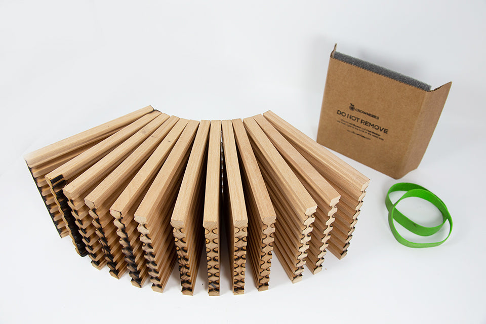Color-Enhanced Spring Wood Trays for Mason Bees - 8mm