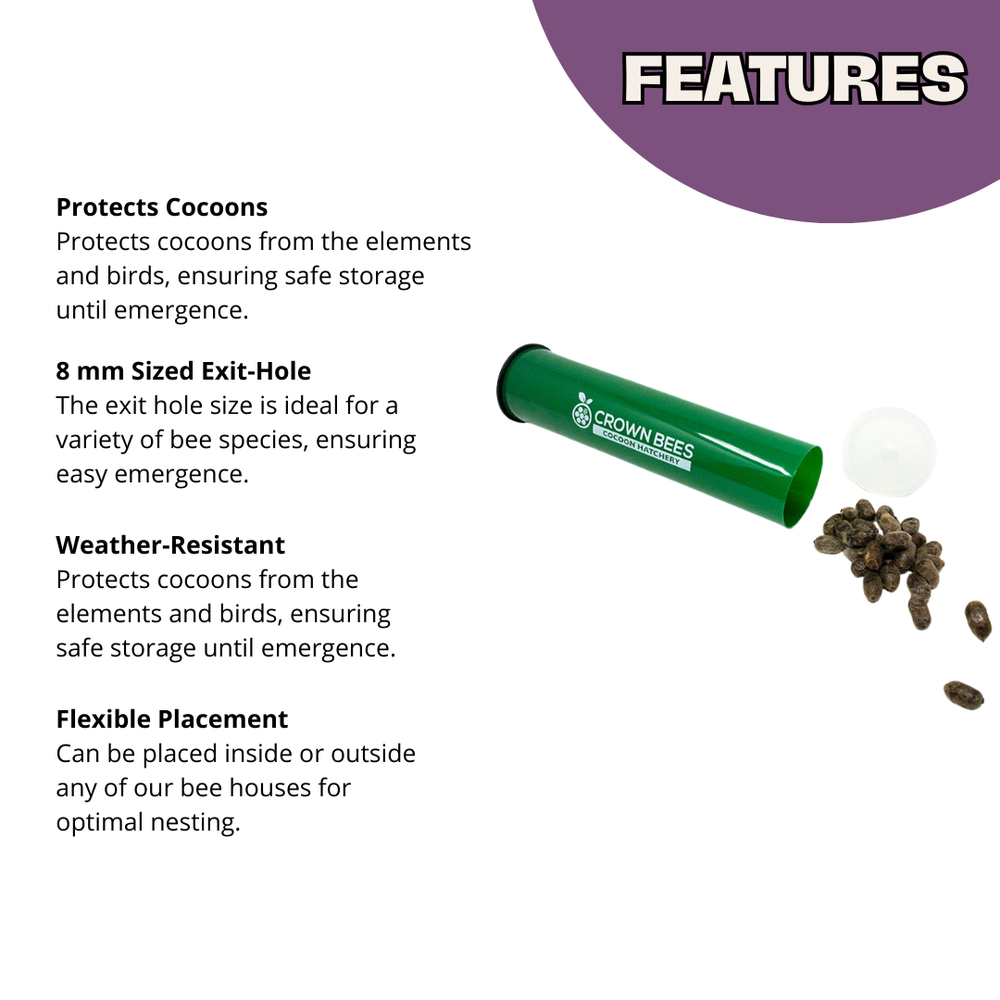 Bee Cocoon Hatchery(TM) - Green Tube