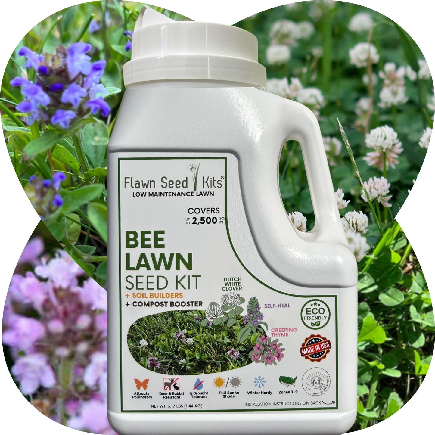 
                  
                    Bee Lawn Seed Kit - Easy Spread Shaker
                  
                