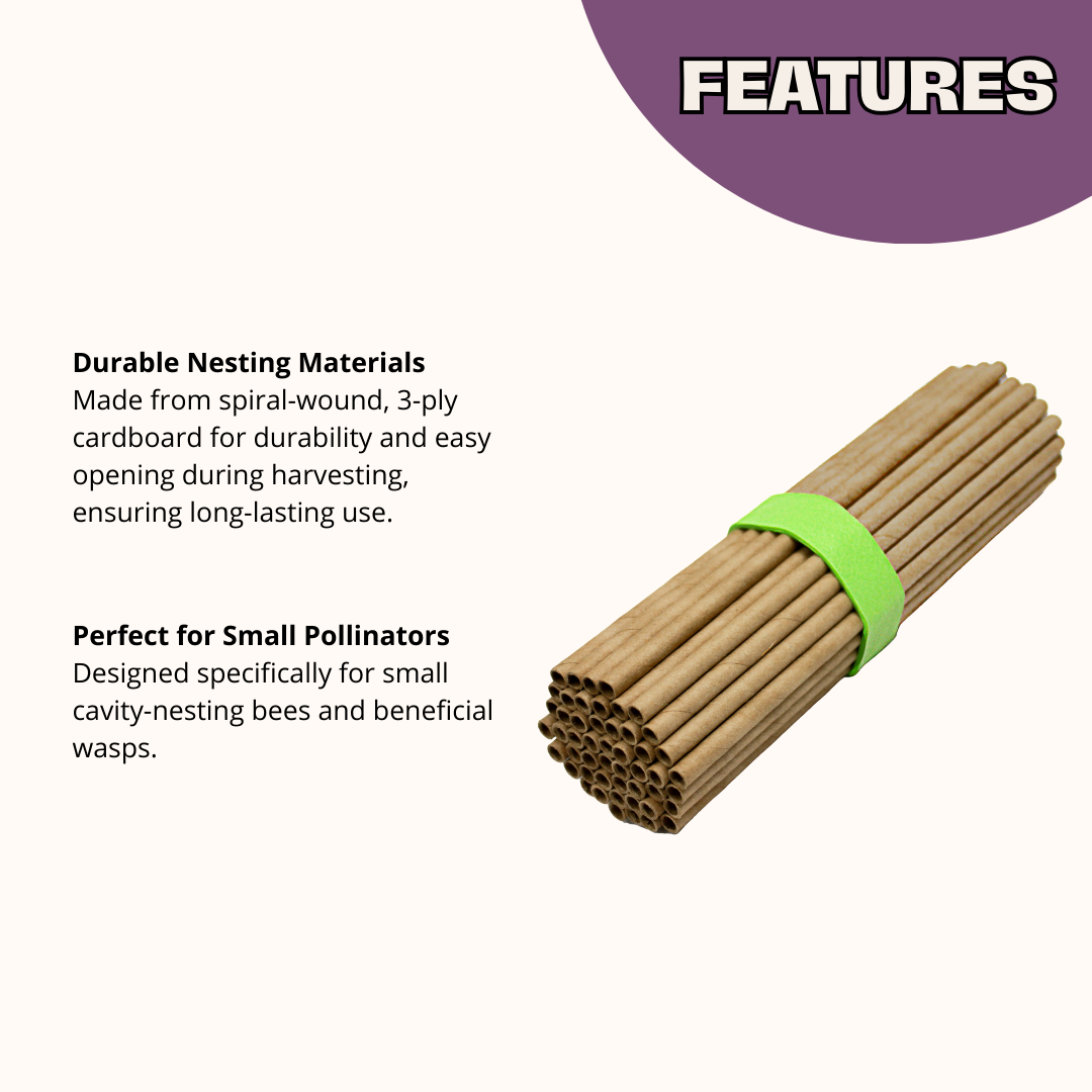 BeeTubes with Inserts for Mason Bees | Nesting Materials for Bee