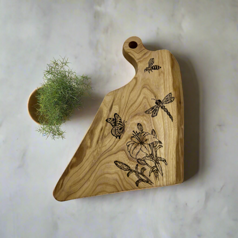 Bee, Butterfly, and Dragonfly Serving Board