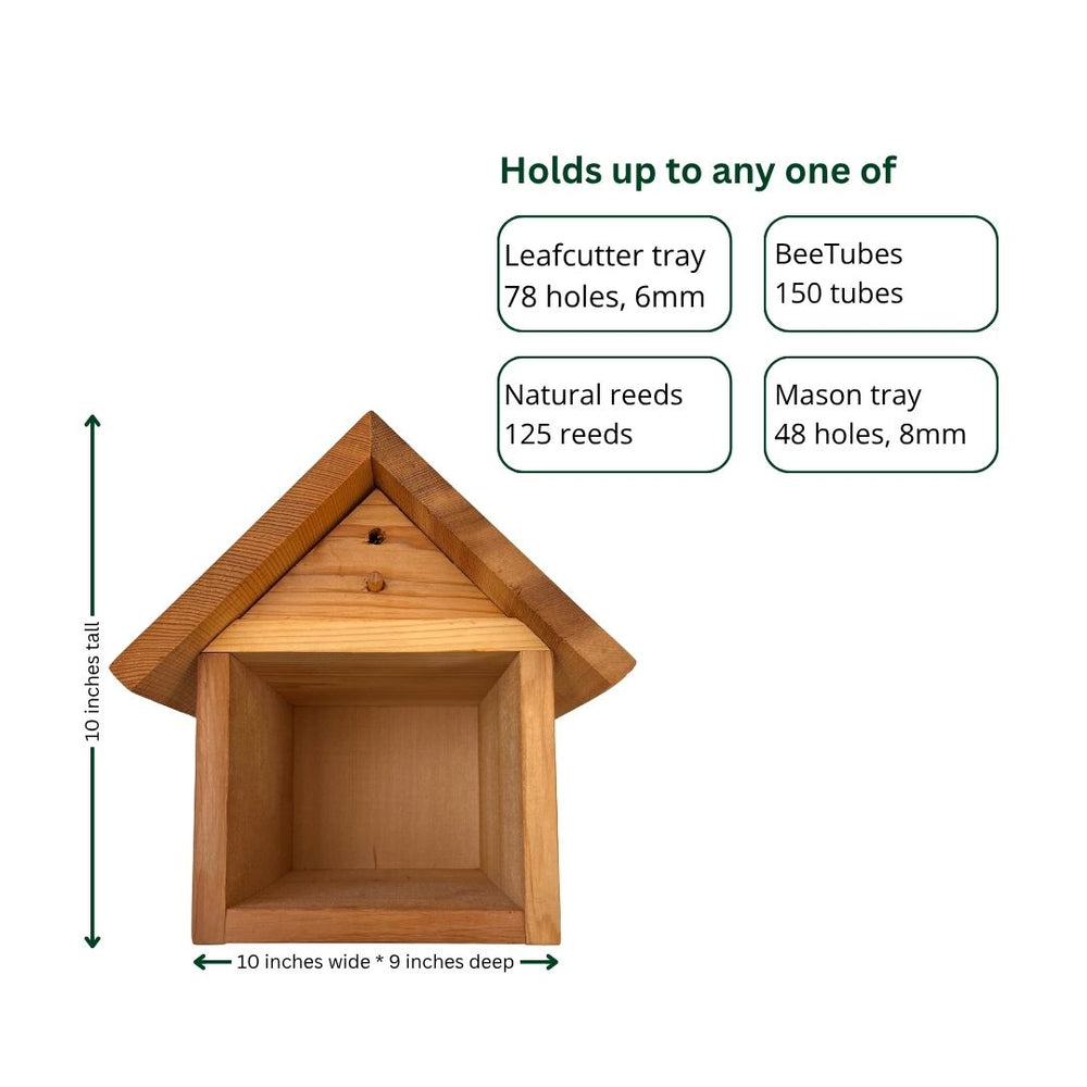 Chalet Cedar Bee House | Mason, Leafcutter & Solitary Bees | Crown