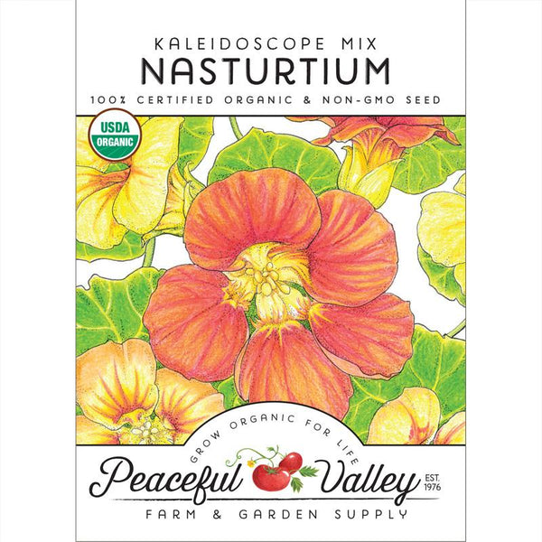 garden nasturtium seeds Kaleidoscope Mix Nasturtium Seeds (Organic)